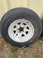 15" mounted trailer tire