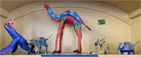 5 Mexican Folk Art Oaxaca Animal Figurines. Up To