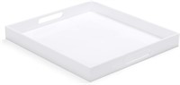 White Acrylic Tray with Handles 24x24 Inch