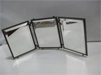 11"x 8.75" Tri-Panel Antique Mirror Vanity Mirror