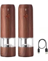 2 pcs Pepper Grinder Rechargeable Pepper Mill