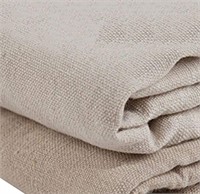 Natural Cotton Linen Fabric, Solid Color Hemp
