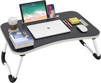 23.6 Black Folding Lap Desk with Cup Holder