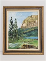 SCENIC OIL ON CANVAS SIGNED JACOB HIEBERT