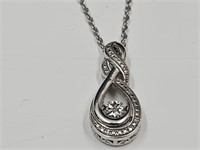Sterling Silver 16" Necklace w/Pendant