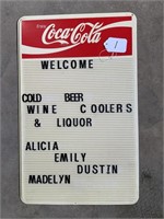 Plastic menu sign