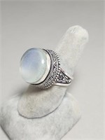 Sterling Silver Gemstone Ring- Size 8