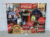 Coca Cola Puzzle on plywood 43" x 35"