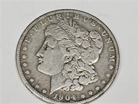 1904 S Morgan Silver Dollar Coin