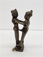 EARLY EROTIC BRASS MOVING FIGURES - 5" TALL