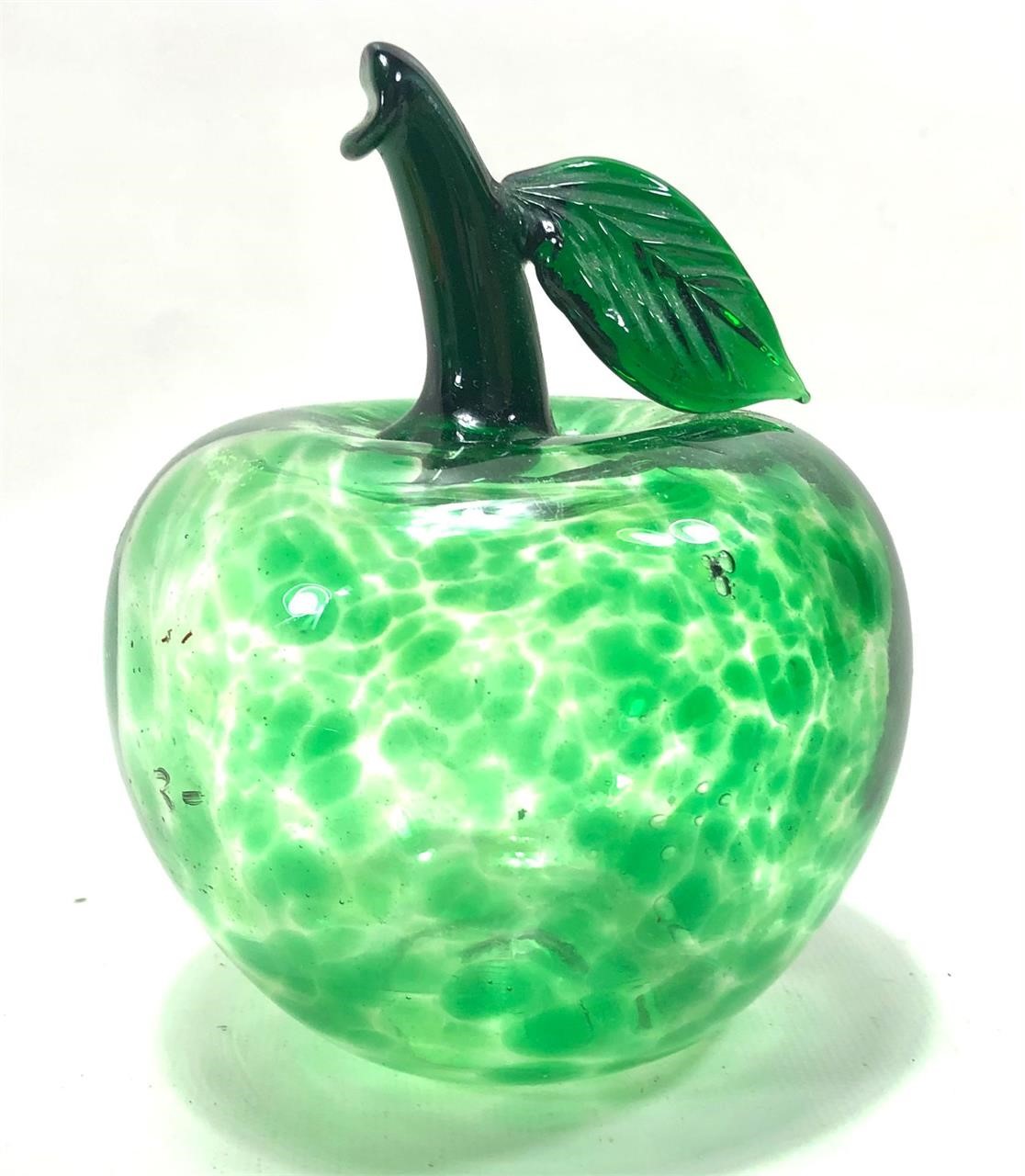 Green Apple Glass Art