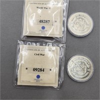 Civil War & WWII Commemorative Coins Bundle
