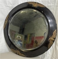 Antique Round German Mirror WWII 16 in.