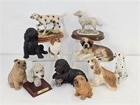 10 RESIN DOGS- ASSORTED BREEDS