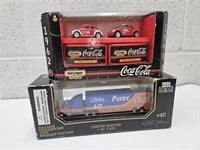 Coca Cola Matchbox, & Racing Champion Purex Truck