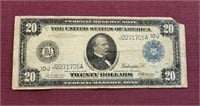 1914 $20 Federal Reserve Note Bank of  Kansas City
