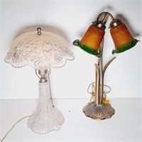 Brass Tulip lamp and brass lamp