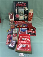 Coke Book, cans & cards