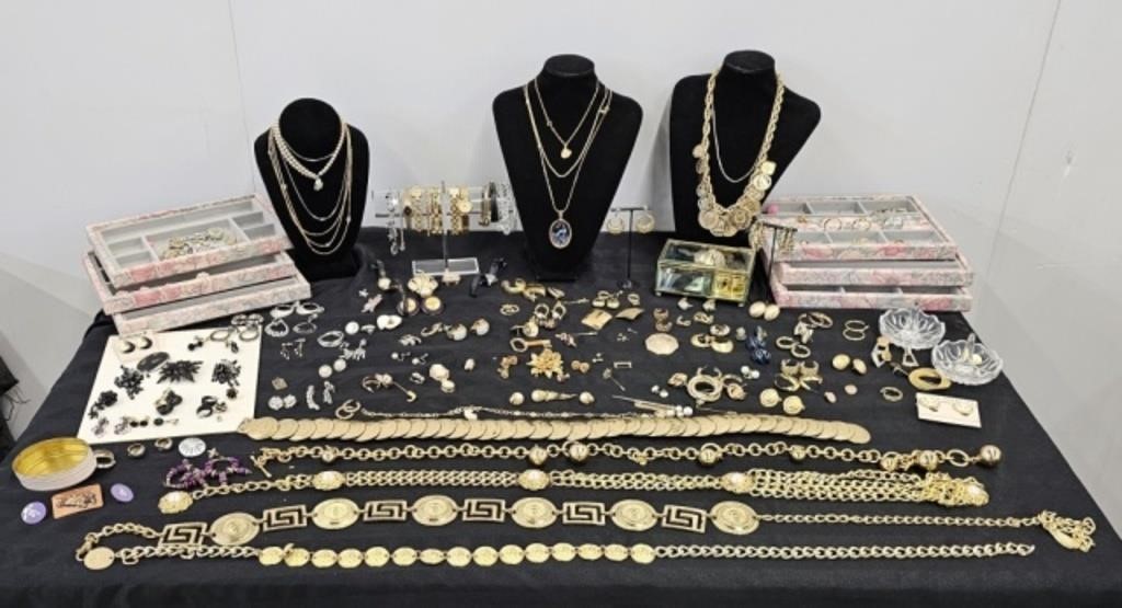 TABLE OF ASSORTED COSTUME JEWELRY