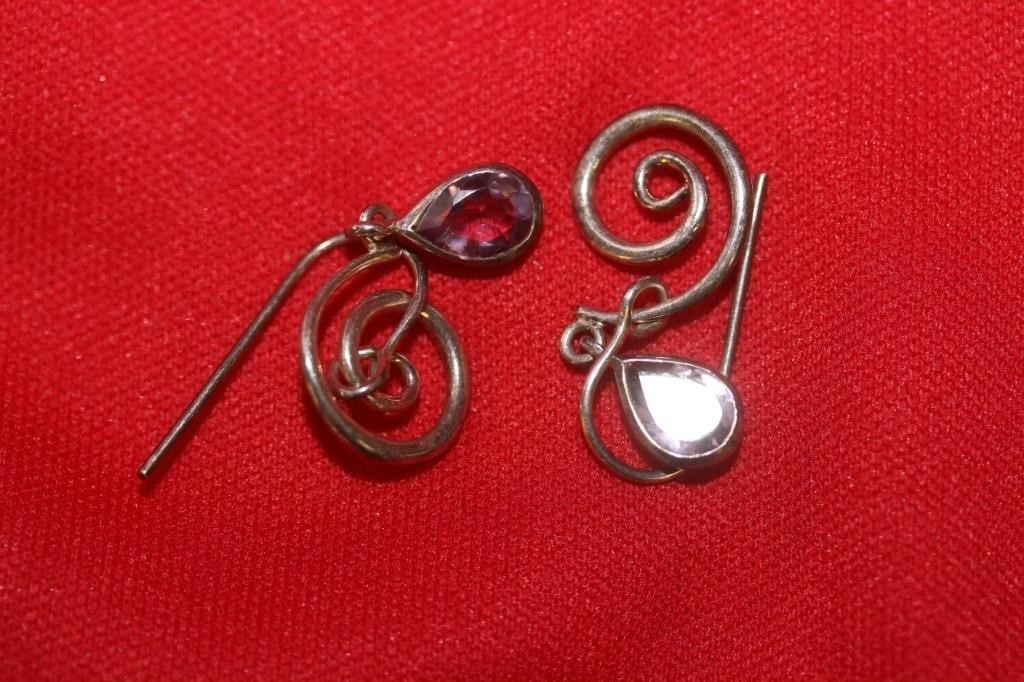 A Pair of Sterling Earrings