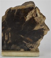 PETRIFIED WOOD MOUNTED AS A SCULPTURAL OBJECT