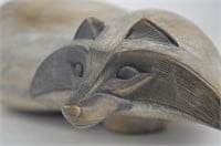 FINELY CARVED RACCOON HARDSTONE SCULPTURE