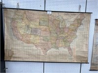 Copyright 1920 New Map of US and World