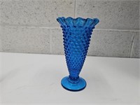 Fenton 6.25" Blue Fluted Vase