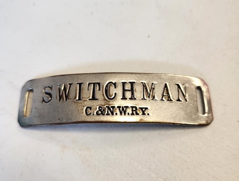 C&NW Canadian NW Railroad Switchman Cap Badge