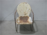 22.5"x 20"x 32" Metal Patio Chair Observed Rust