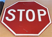 RARE VINTAGE HEAVY EMBOSSED STOP SIGN / SHIPS