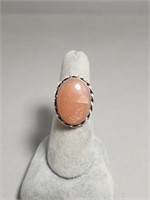 Sterling Silver Sunstone Ring Size 6