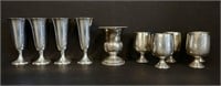 9 Sterling Silver Cordials & Toothpick Holder