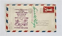 1947 Postal 1st Day Cover Airmail Flight SIGNED