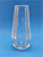 CUT GLASS VASE - NUMBERED - 7.5" HIGH X 3.5" DIA