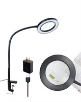 (New) (4.1") LED Magnifying Glass Desk Lamp, 3
