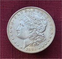 High Grade 1881-P US Morgan Silver Dollar Coin