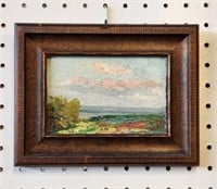 Antique Oil Painting Glimpse of Missouri Gilder?