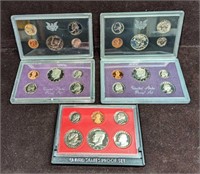 5 Vintage United States Proof Sets