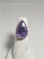 Sterling Silver Ring Size 5- Amethyst