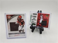 Two Cleveland Browns Jersey Cards- Kizer/ Coleman