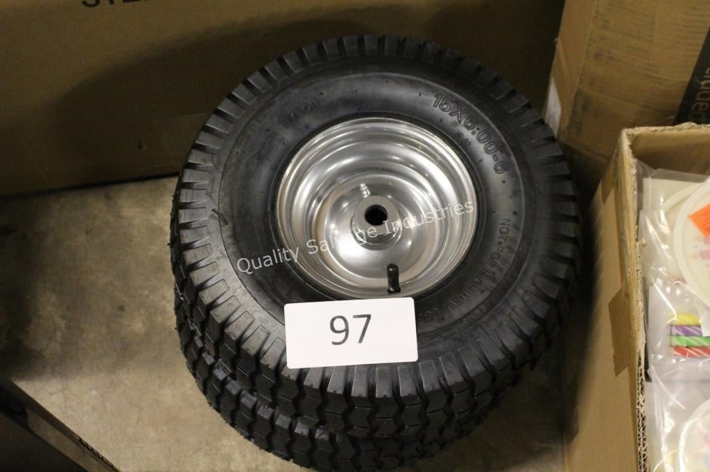 2- utility tires 15x6:00-6