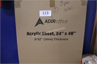 2-3ct acrylic sheets 24x48”