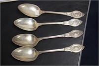 Set of 4 Missouri Sterling Silver Spoons