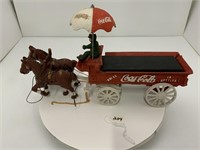 Coca Cola cast horses & wagon