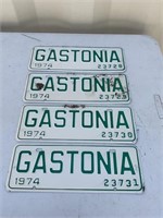 4-1974 GASTONIA TAGS-NUMERIC ORDER