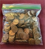 274 Loose US Wheat Pennies Coins