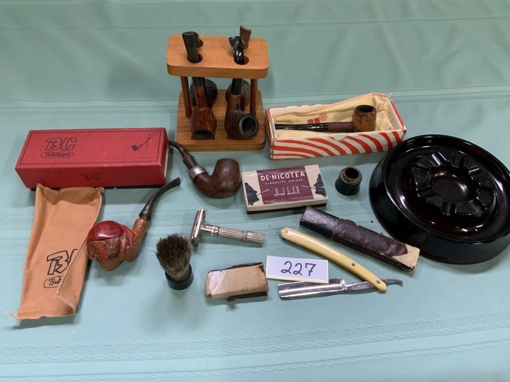 Pipes & barber accessories etc