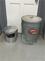 Deluxe Metalware 20 Gallon Trash Can & 6 Gallon