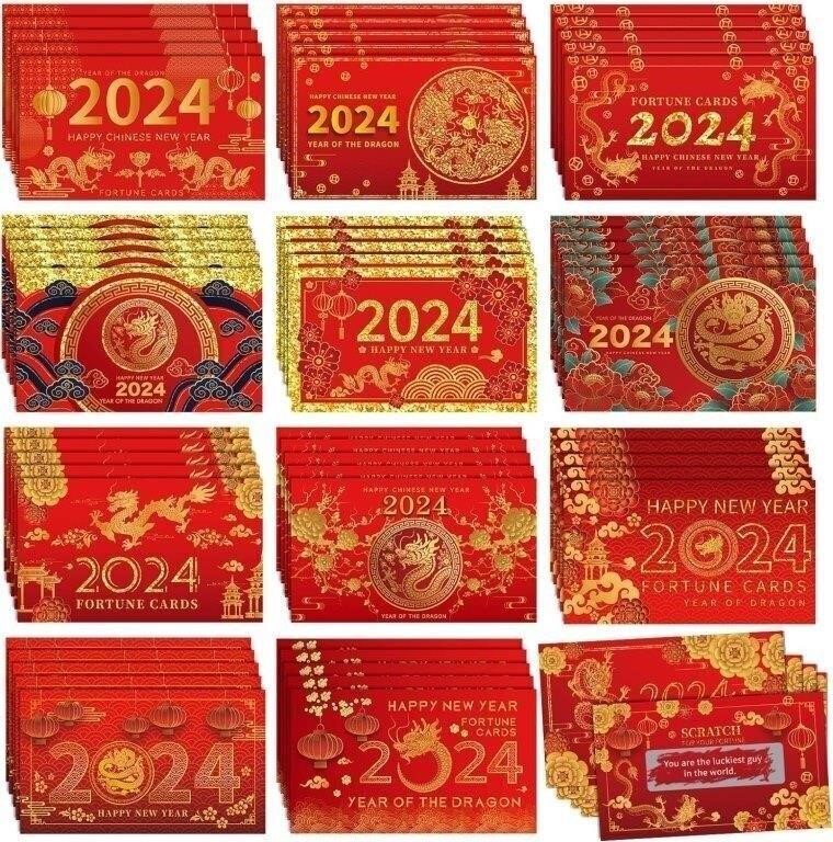 JULMELON 100 Pcs Chinese New Year Scratch Off